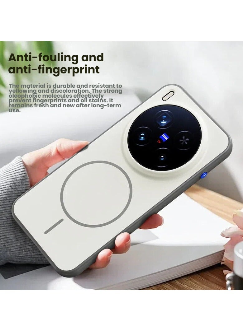 عام غلاف متوافق مع VIVO X300 Pro 2025، 【متوافق مع Mag-Safe】، حماية شاملة، مزيج من ظهر صلب من الـPC وإطار ناعم من الـTPU، غلاف واقي رفيع بملمس مات مقاوم للسقوط - Image 3