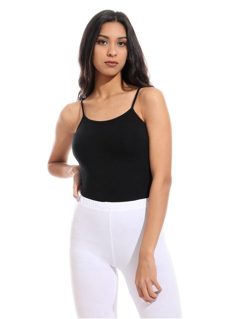 COTTONIL - Basic Cotton Spaghetti Strap Camisole Tank Top - Image 1