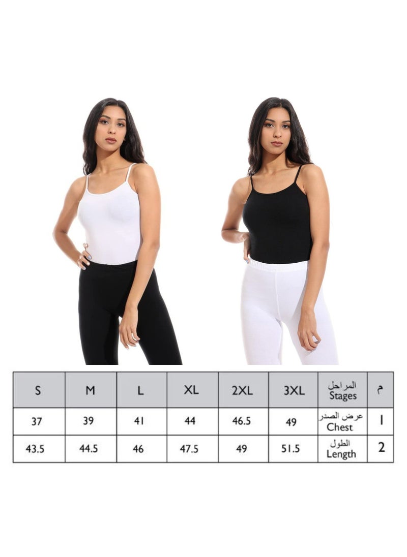 COTTONIL - Basic Cotton Spaghetti Strap Camisole Tank Top - Image 1