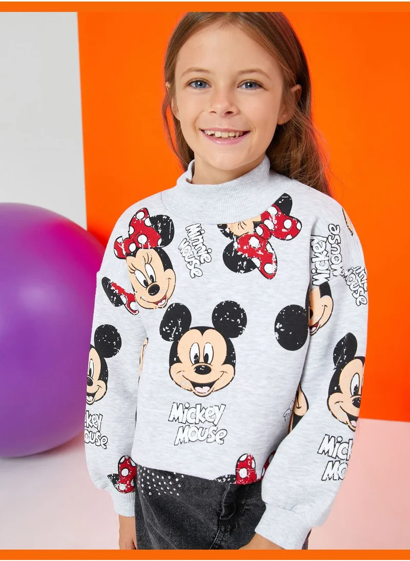 كوتون Minnie Mouse Printed Sweatshirt  Licensed
