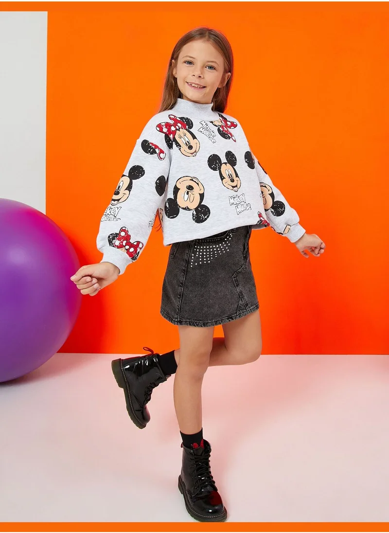 كوتون Minnie Mouse Printed Sweatshirt  Licensed