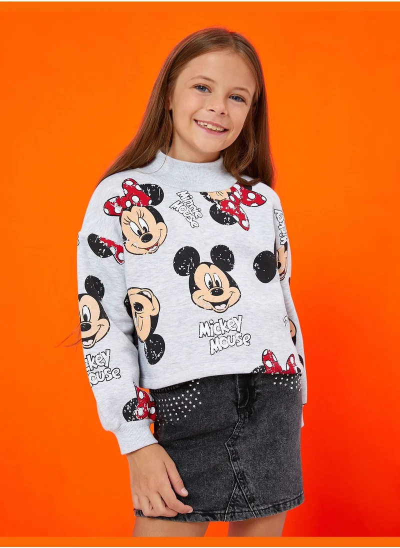 كوتون Minnie Mouse Printed Sweatshirt  Licensed