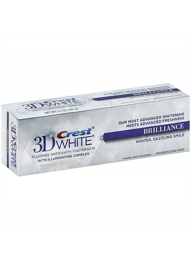 Crest 3D White Fluoride Anticavity Toothpaste 0.85 oz (Pack of 10)