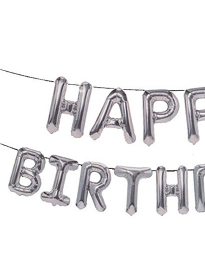 نيبمينينت مجموعة بالونات زينة بتصميم أحرف عبارة "Happy Birthday" مكونة من 13 قطعة 16بوصة - Image 2