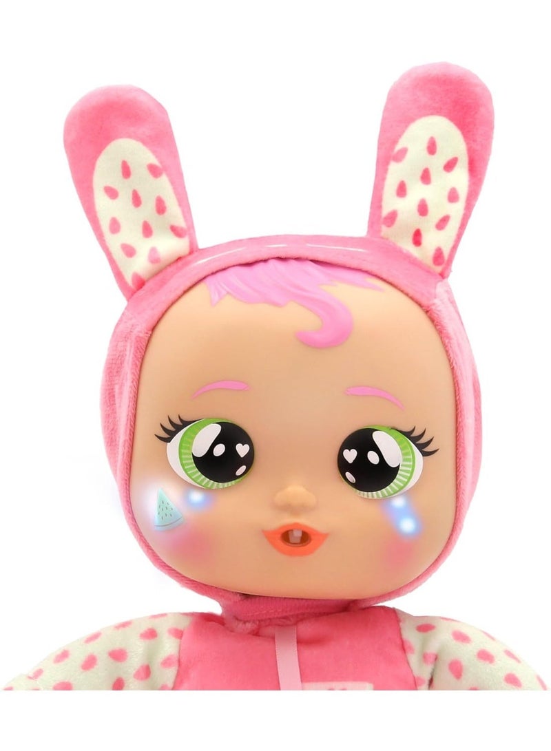 Cry Babies Newborn Mealtime Julie Interactive Doll – Cries Light-Up Tears, Reacts to Feeding and Spits Out Wrong Food Accessories, Includes Pacifier and Interactive Mealtime Accessories, Perfect Gift for Kids - Image 5