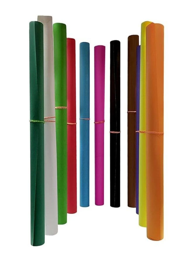 ESCAPER Full Size Color Chart Sheets 10 Assorted Color Sheets (70 x 56 cm) 200 GSM Thick Paper for Craft, School Projects, Posters, DIY Art and Decorations Unruled Smooth Finish (Pack of 10) - Image 1