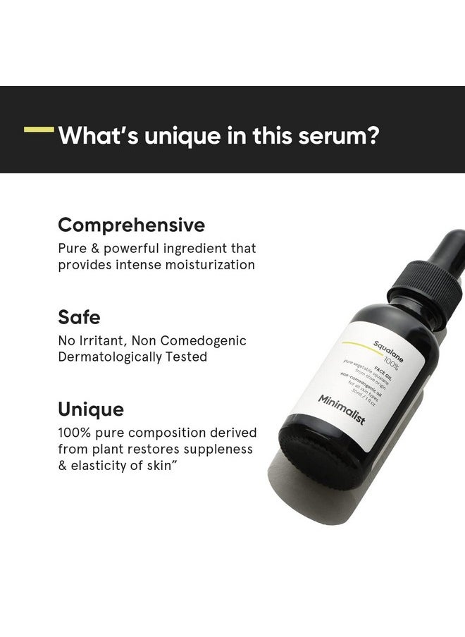 MINIMALIST Minimalist Squalane 100% (Plant Derived) Super-Lightweight Face Oil | Improves Skin Hydration, Provides light Moisturization & Reduces Fine Lines | 30 ml  - Image 3