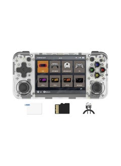 ANBERNIC  RG35XX H Retro Handheld Game Console , 3.5 Inch IPS Screen Linux System Built-in 64G TF Card 5528 Games Support HDMI TV Output 5G WiFi Bluetooth 4.2 (Transparent White)  - Image 1