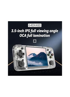 ANBERNIC  RG35XX H Retro Handheld Game Console , 3.5 Inch IPS Screen Linux System Built-in 64G TF Card 5528 Games Support HDMI TV Output 5G WiFi Bluetooth 4.2 (Transparent White)  - Image 2