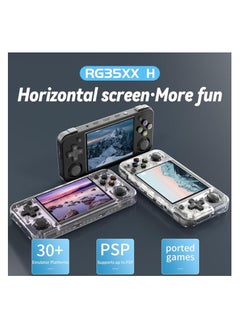 ANBERNIC  RG35XX H Retro Handheld Game Console , 3.5 Inch IPS Screen Linux System Built-in 64G TF Card 5528 Games Support HDMI TV Output 5G WiFi Bluetooth 4.2 (Transparent White)  - Image 4