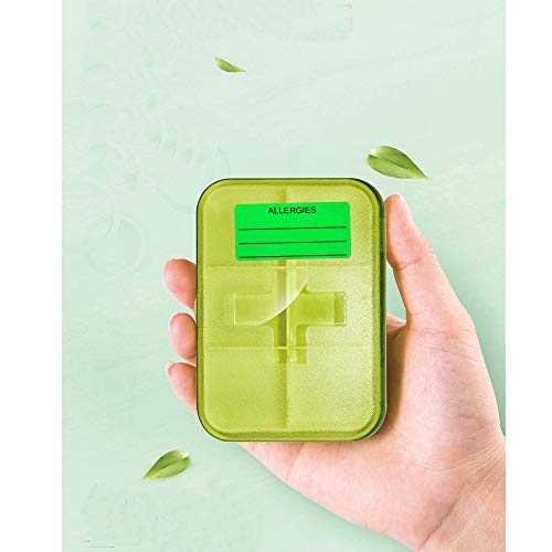 Hybsk Allergies Sticker Fluorescent Green Allergy Stickers/1"x2" Write on Label Total 500 Per Roll (Fluorescent Green) - Image 5