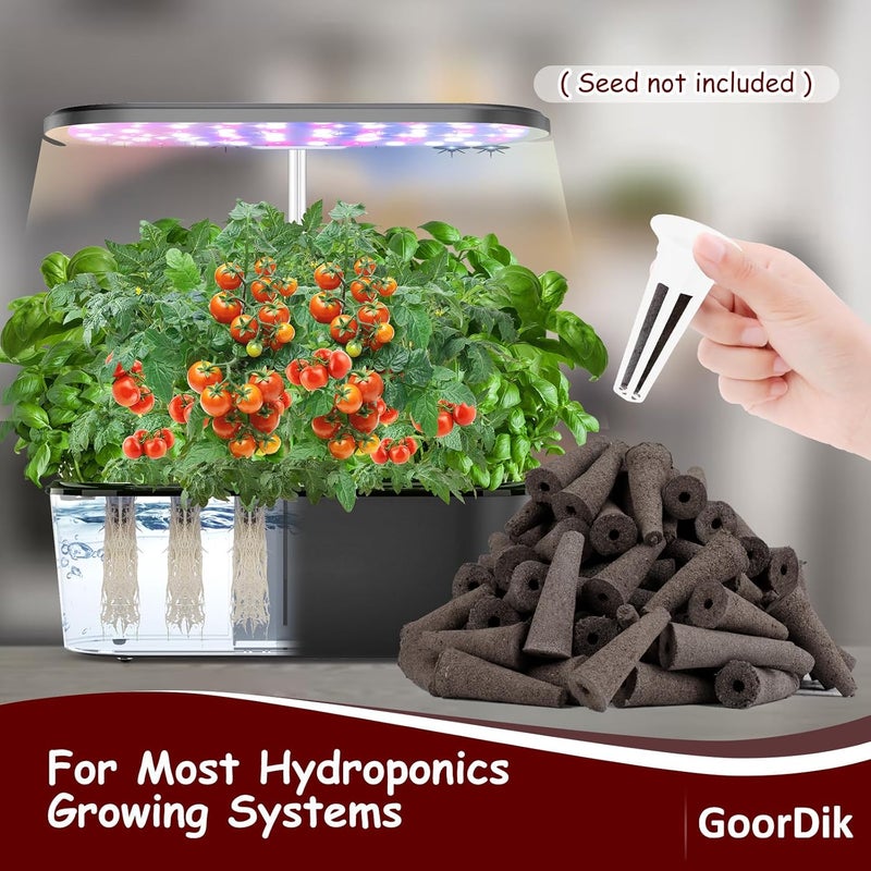 GoorDik 121 pcs Seed Pod Kit for Aerogarden  Grow Anything Kit for Indoor Hydroponics Growing System Hydroponics Pods Supplies with 30 Grow Sponges 30 Pod Labels 30 Grow Baskets 30 Grow Domes 1 Tweezers - Image 2
