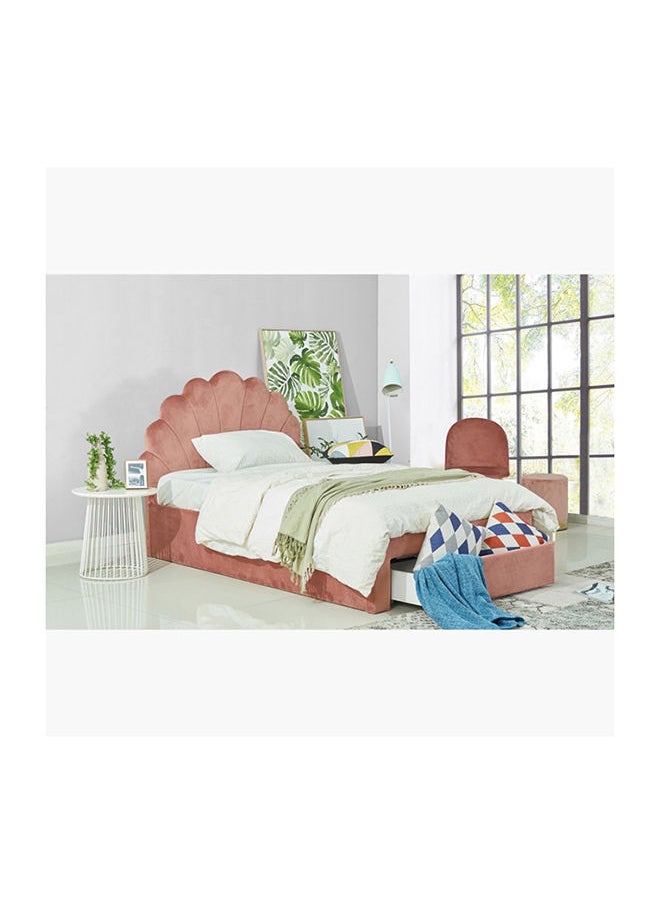 Halmstad Seashell Single Upholstered Bed With Drawer