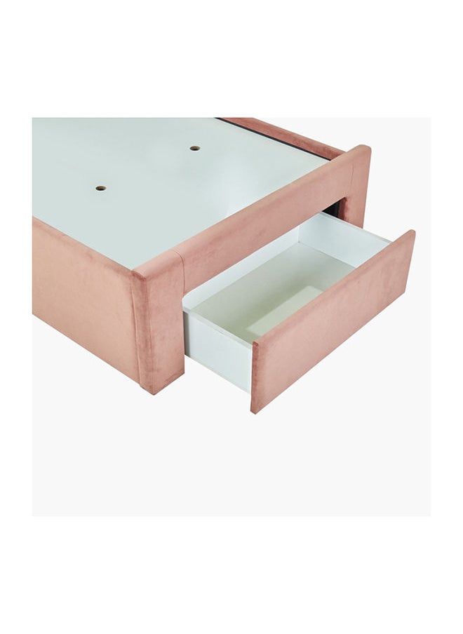 Halmstad Seashell Single Upholstered Bed With Drawer