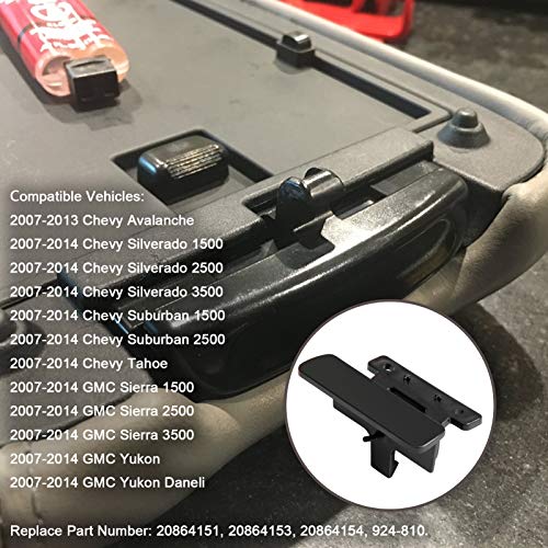 Bicos 20864151 Pair of Lid Latch for Center Console Armrest Compatible with Chevy Avalanche Silverado 1500 2500 3500 Suburban Tahoe GMC Sierra 1500 2500 3500 Yukon Denali 2007-2014 Replace# 924-810 - Image 2