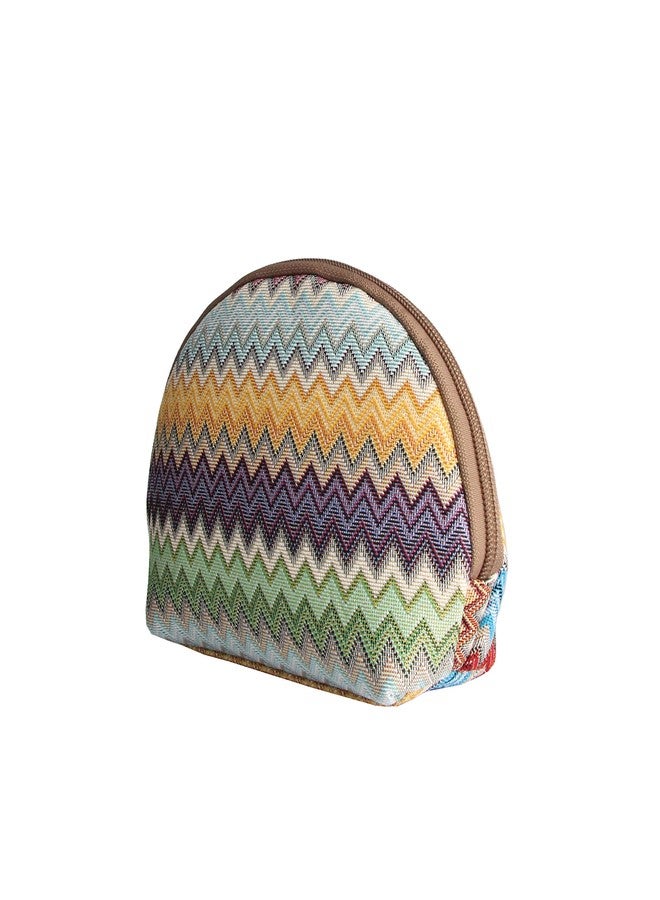 Signare Tapestry Cosmetic Bag Toiletry Makeup Bag for Women With Zig-Zag Aztec Design (COSM-AZT) - Image 2