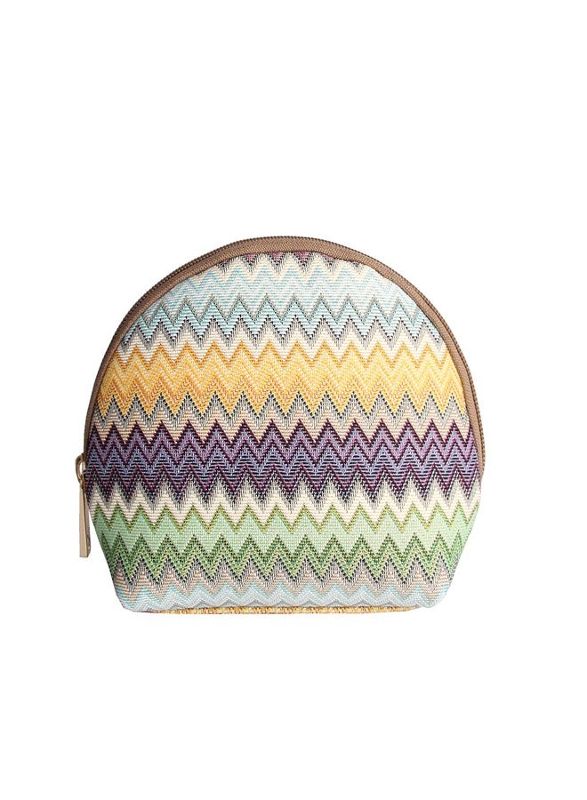 Signare Tapestry Cosmetic Bag Toiletry Makeup Bag for Women With Zig-Zag Aztec Design (COSM-AZT) - Image 4