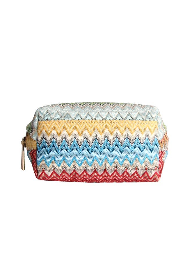 Signare Tapestry Cosmetic Bag Toiletry Makeup Bag for Women With Zig-Zag Aztec Design (COSM-AZT) - Image 5