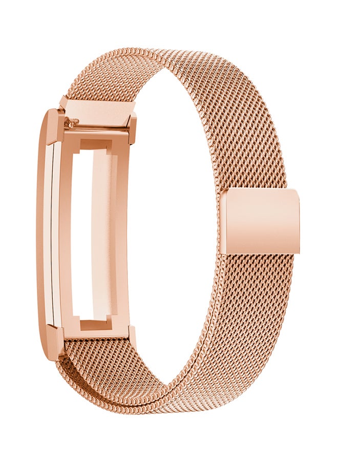 ISank Milanese Loop Replacement Bracelet Strap For Fitbit Alta And Fitbit Alta HR Rose Gold - Image 2