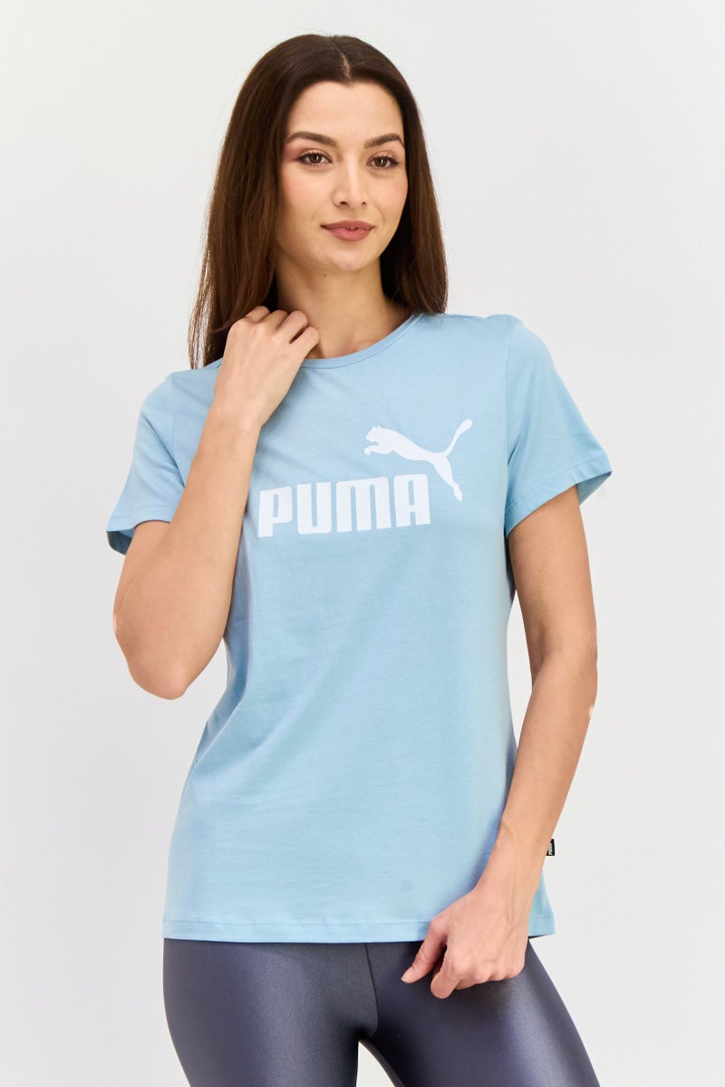 PUMA Women Sportswear Fit Short Sleeves Training T-shirt, Turquoise - Image 1