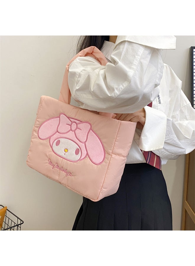 Cartoon Cute Down Cloth Handbag Pacha Dog Shoulder Bag Merlot Kulomite Tote Bag Wholesale-Color:Purple Culomi-Height:26*23 - Image 5