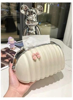 QSHOP QSHOP® Tissue Box Bag Tissue Box Tissue Holder Paper Towel Dispenser for Office Home Restaurant Cafe Hotel Hospital Tissue Storage Case  - Image 2