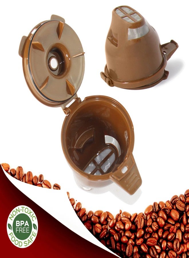 Cestlaive 2-Pack Single Serve Ground coffee Brew Basket for Hamiltion FlexBrew Coffee Maker Models 49974 49975 49976 49979 49957 49954 49947 49940 49950 49966 49968 Filter Part, Brown - Image 5