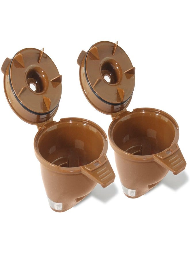 Cestlaive 2-Pack Single Serve Ground coffee Brew Basket for Hamiltion FlexBrew Coffee Maker Models 49974 49975 49976 49979 49957 49954 49947 49940 49950 49966 49968 Filter Part, Brown - Image 1