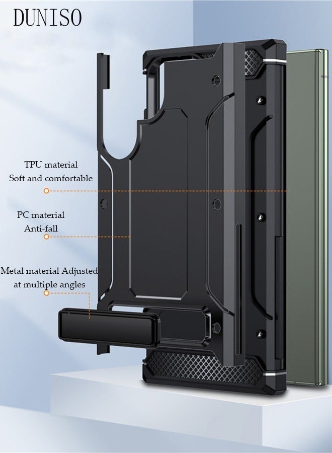 DUNISO Samsung Galaxy S23 Ultra Phone Case 6.8" Full Body Protective Phone Cover Anti-fall Anti-fingerprint Phone Case With Phone Holder and Camera Protector for Galaxy S23 Ultra 5G Phone Case - Image 5