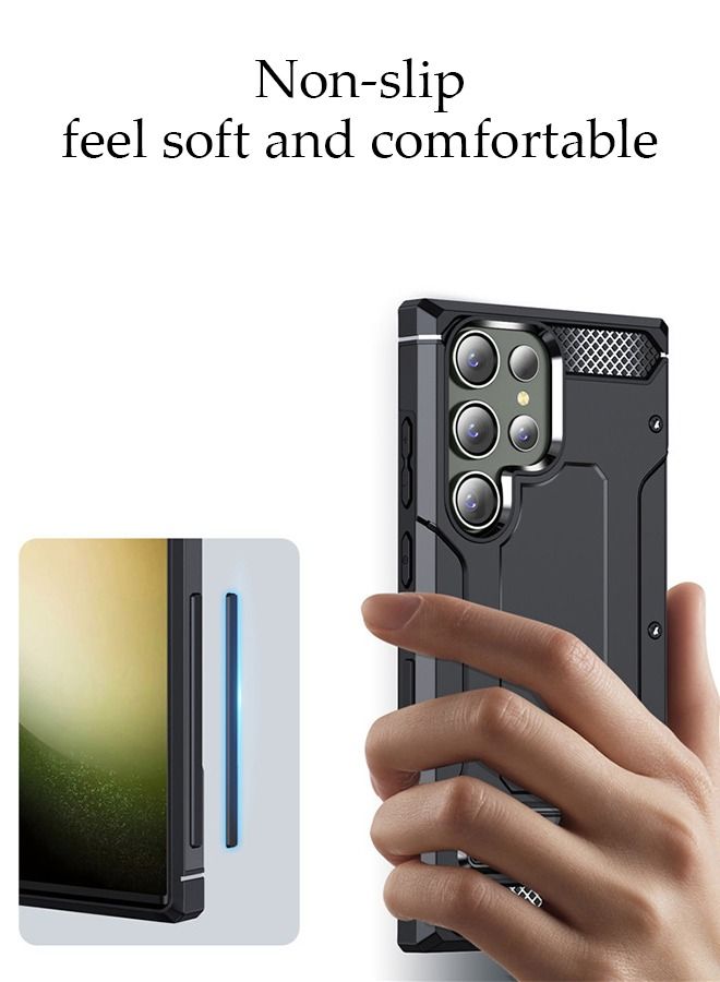 DUNISO Samsung Galaxy S23 Ultra Phone Case 6.8" Full Body Protective Phone Cover Anti-fall Anti-fingerprint Phone Case With Phone Holder and Camera Protector for Galaxy S23 Ultra 5G Phone Case - Image 2