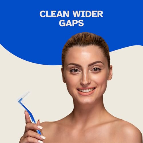STIM Interdental Manual Adults Angular Brush Iso 3 For Wide Gaps,Smooth Cleaning Between Teeth,Dentist Recommended,Made In India (Blue,6 Brushes,Pack Of 2) - Image 3