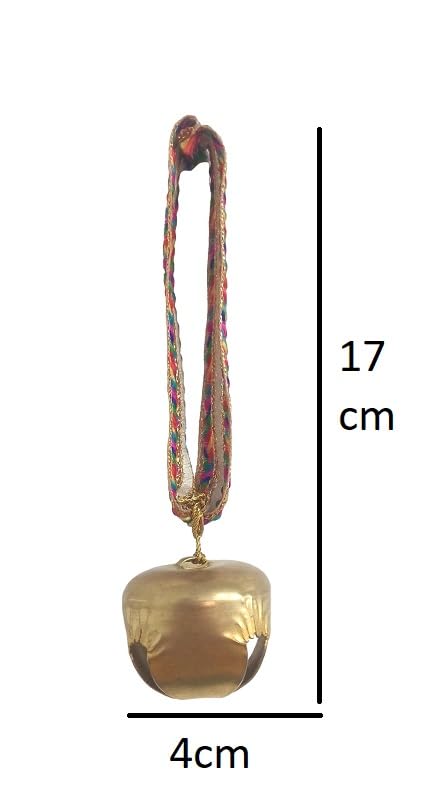 ATHZ Decor Hanging with Golden Brass Bell Embellishment Christmas Ornaments for Xmas Christmas Tree Style Christmas Tree Decorations Home Decoration (17 cm) - Image 2
