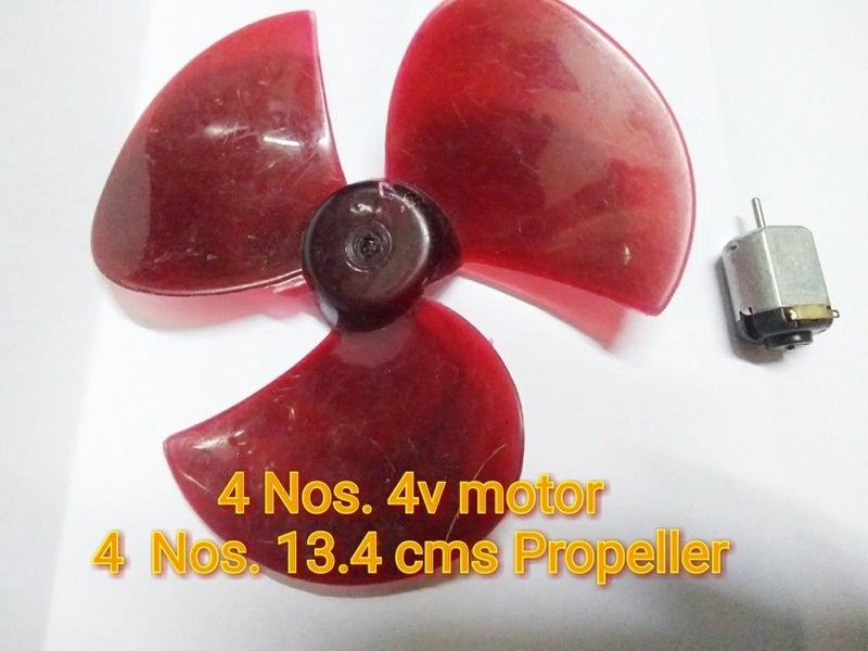 Rashri Combo H Speed 4V Motor, 4 Blade Propeller for DIY, School Project - Image 1
