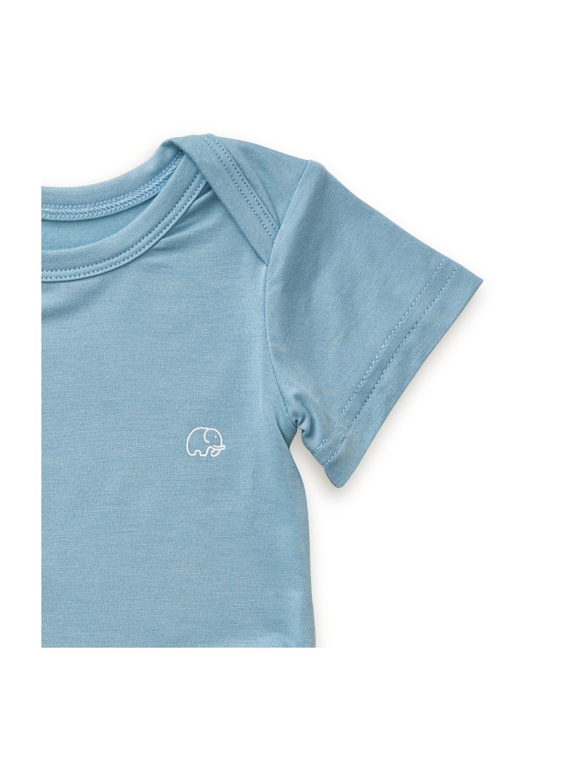 Anvi Baby - Organic Bamboo Spandex Bodysuit- Celestial Blue - Image 1