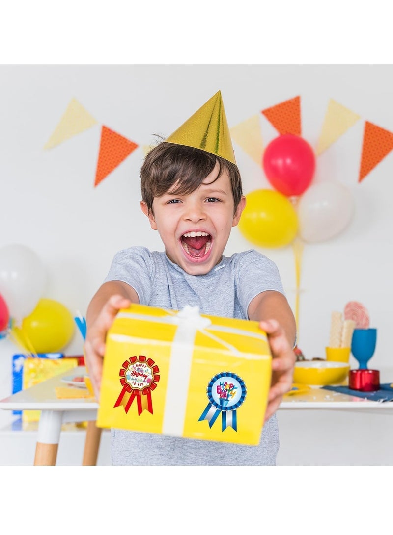 SYOSI Happy Birthday Stickers for Kids Adults 20 Sheet 180 Pcs Large Happy Birthday Adhesive Stickers Party Gifts Bags Box Celebration Envelope Sealing Gift Wrap Decorations - Image 4