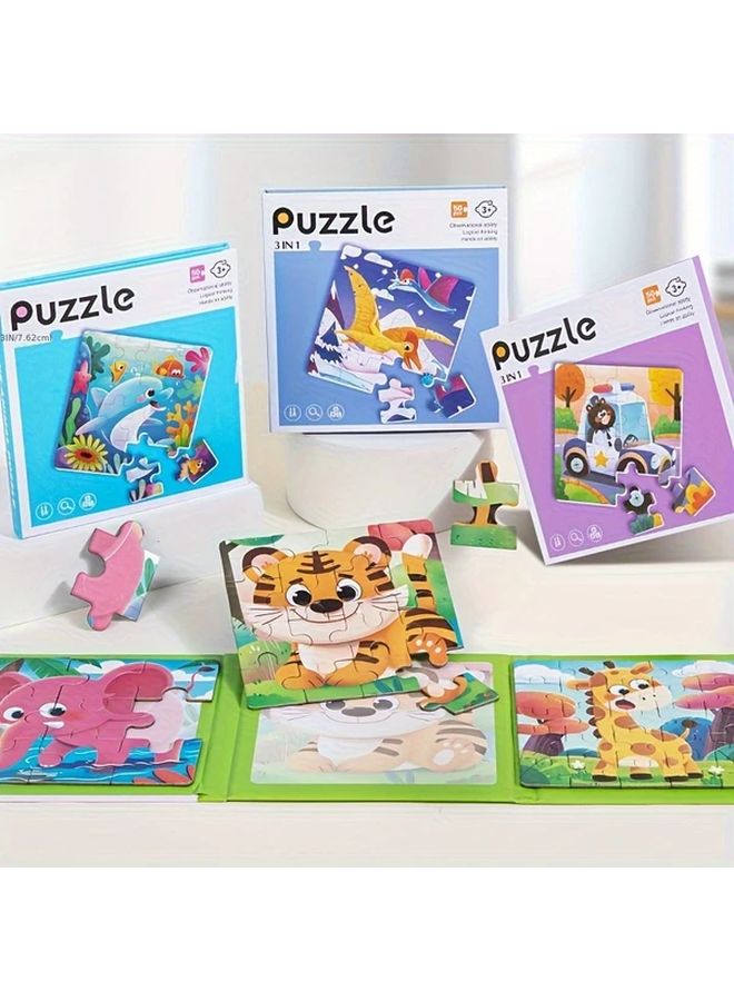 Dinosaur Magnetic Puzzle Game For Kids Enhance Observation Logic Thinking Patience - Image 2