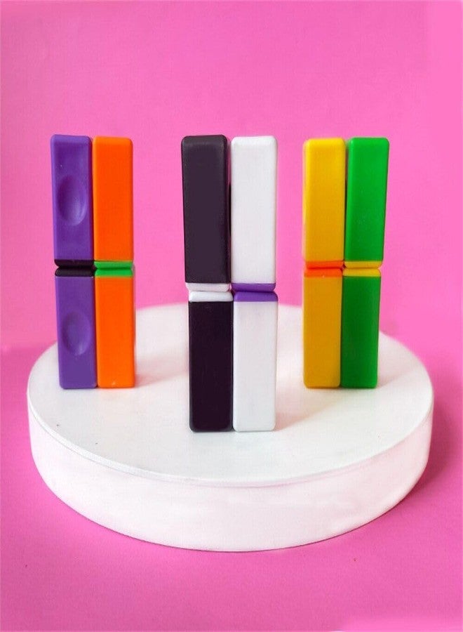 Fiddlys Fidget Brick Magnetic Stick Mini Finger (Purple/White Cap Multicolor - Image 1