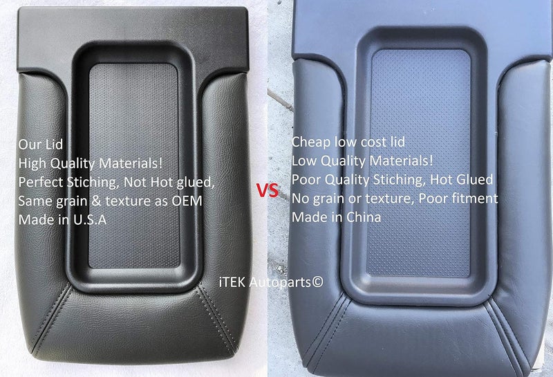 ITEK AUTO Center Console Storage Top Lid Armrest Repair Kit - Dark Grey for 1999-2007 Silverado, Sierra, Tahoe, Avalanche, Suburban - Image 2