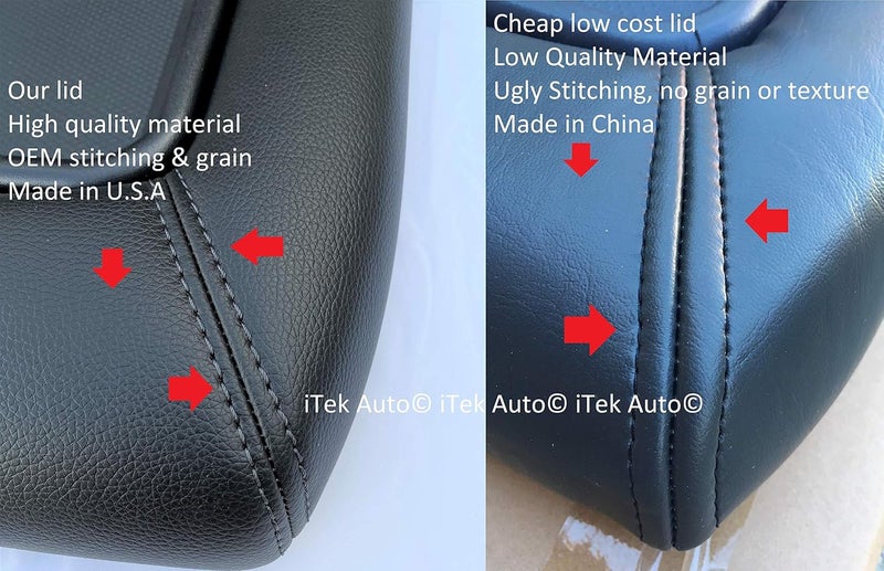 ITEK AUTO Center Console Storage Top Lid Armrest Repair Kit - Dark Grey for 1999-2007 Silverado, Sierra, Tahoe, Avalanche, Suburban - Image 3