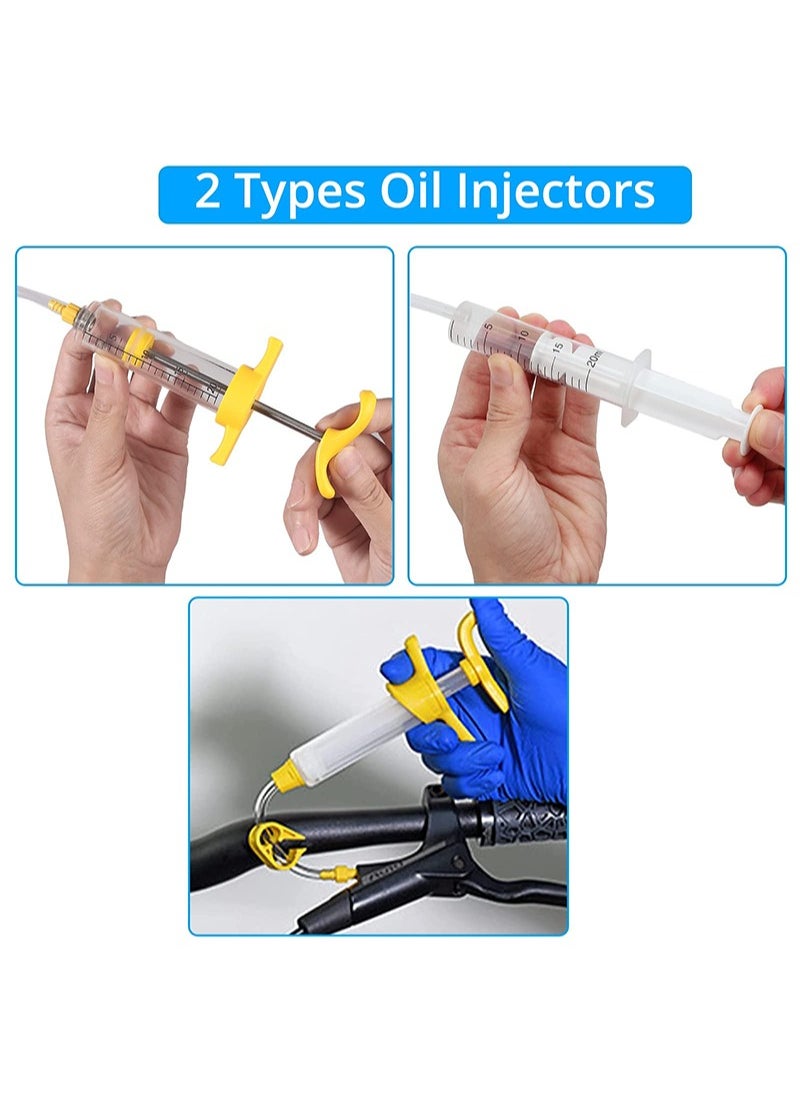 Aikanbo - Mineral Brake Fluid And Hydraulic Disc Brake Bleeder Set, Bicycle Brake Tool Kit, Bicycle Brake Oil, Tools For Shimano, Magura, Tektro, Sram Series - Image 1