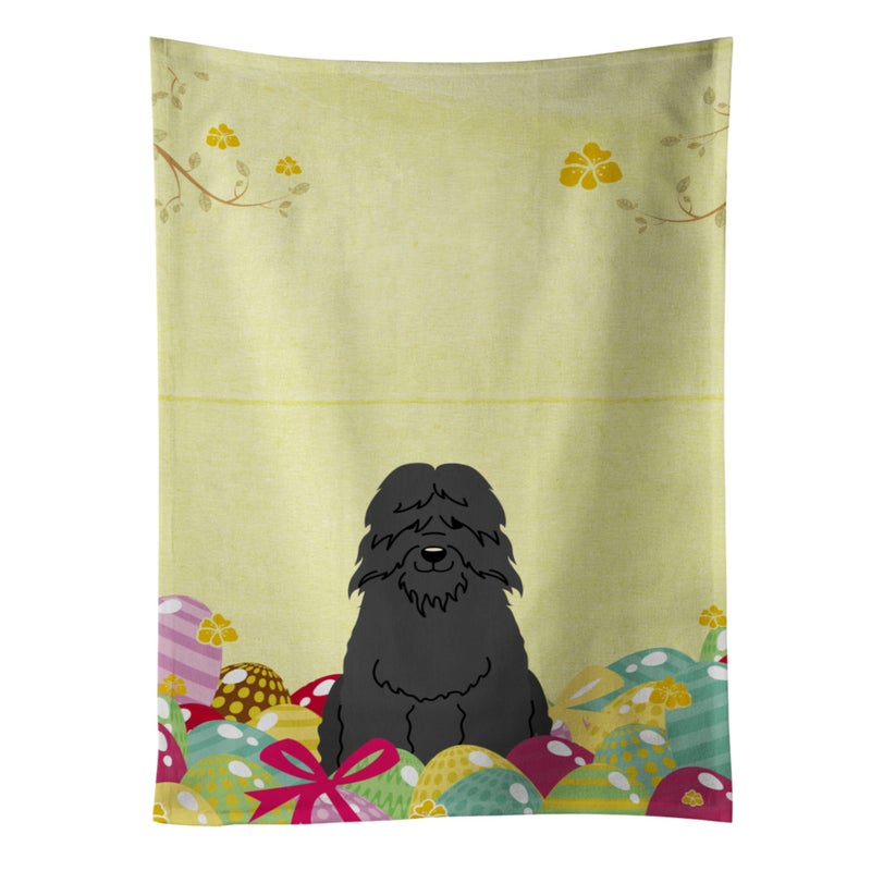 Caroline's Treasures ""Caroline's Treasures Easter Eggs Bouvier des Flandres Kitchen Towel  Multicolor  25"""" x 15"""""" 