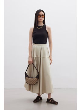 Manuka Flounce Design Skirt Beige  - Image 1