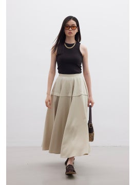 Manuka Flounce Design Skirt Beige  - Image 2
