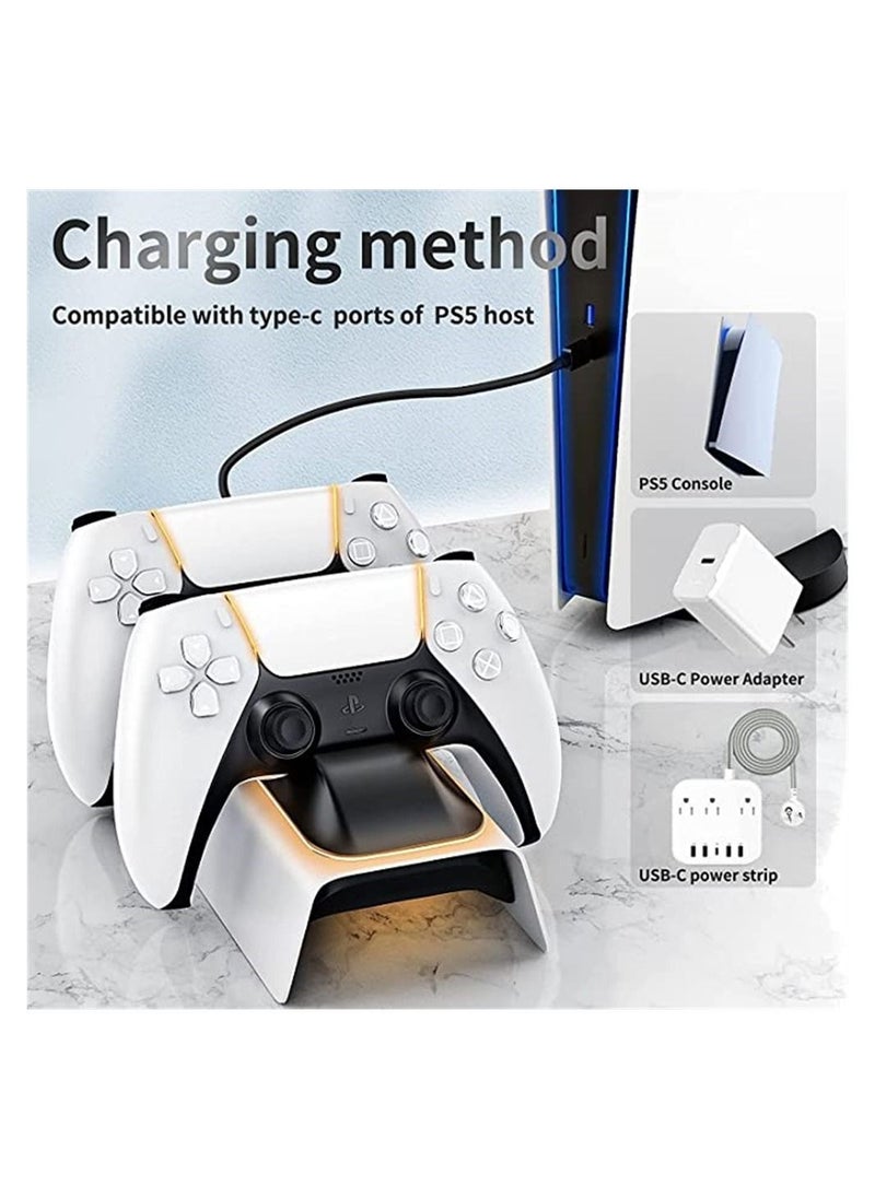 Generic - Charger for PS5 Controller, Charging Station Dock for PS5, 3 Hour Fast Type-C Charging,Charging Station for Playstation 5 with LED Indicators, High-Speed Fast Charging Dock for PS5 Controller - Image 1