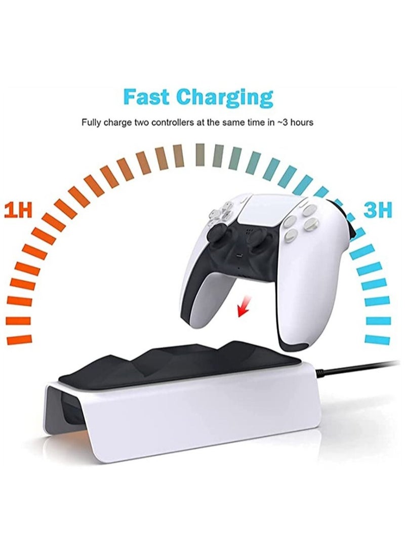 Generic - Charger for PS5 Controller, Charging Station Dock for PS5, 3 Hour Fast Type-C Charging,Charging Station for Playstation 5 with LED Indicators, High-Speed Fast Charging Dock for PS5 Controller - Image 1