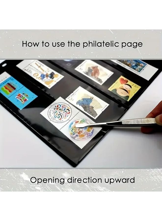 10pcs Colorful Illustrated Stamp Album Binder Pockets 9 Hole Standard Size - Image 3