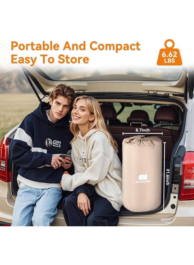 Self-inflating sleeping mattress with electric pump, single size, made of extra-thick memory foam, easy to inflate and deflate, suitable for camping, insulated with thermal insulation value for camping and travel, multi-colored - Image 3