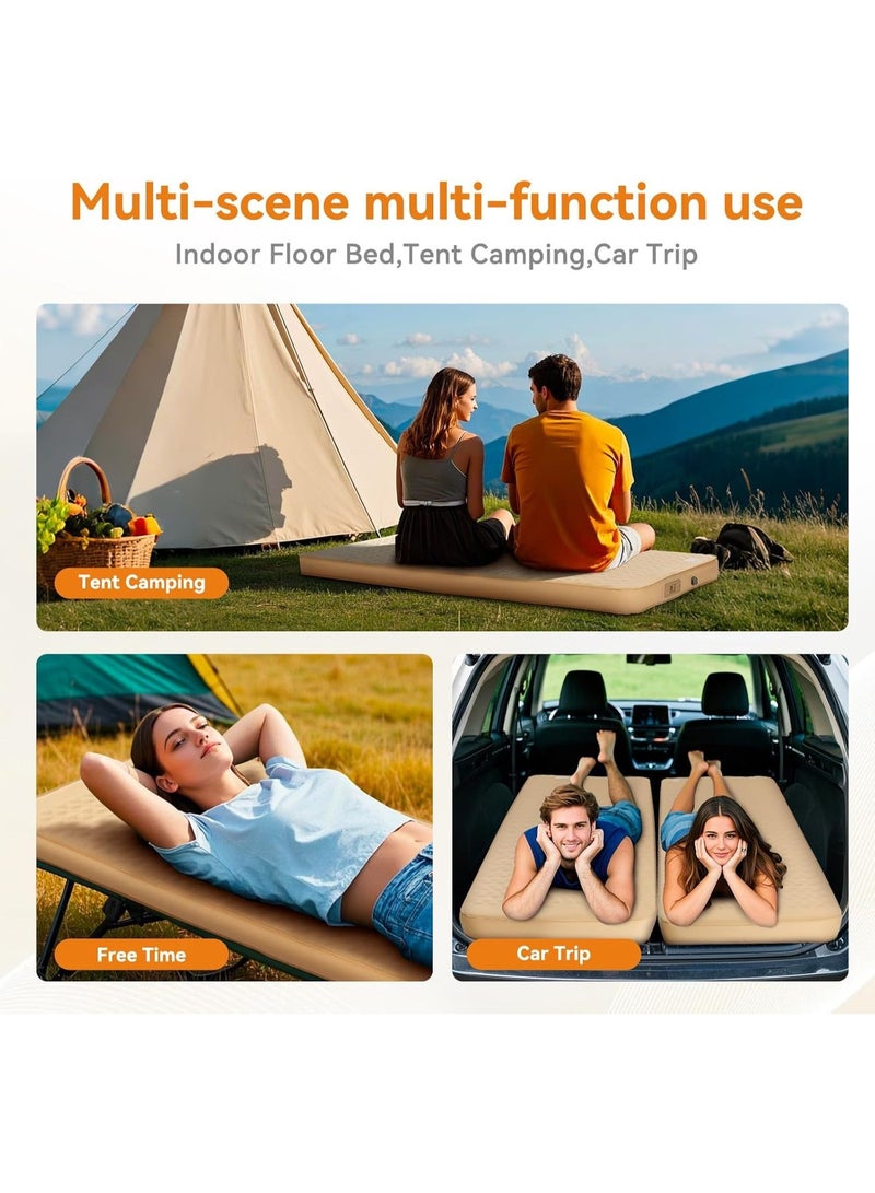 Self-inflating sleeping mattress with electric pump, single size, made of extra-thick memory foam, easy to inflate and deflate, suitable for camping, insulated with thermal insulation value for camping and travel, multi-colored - Image 5