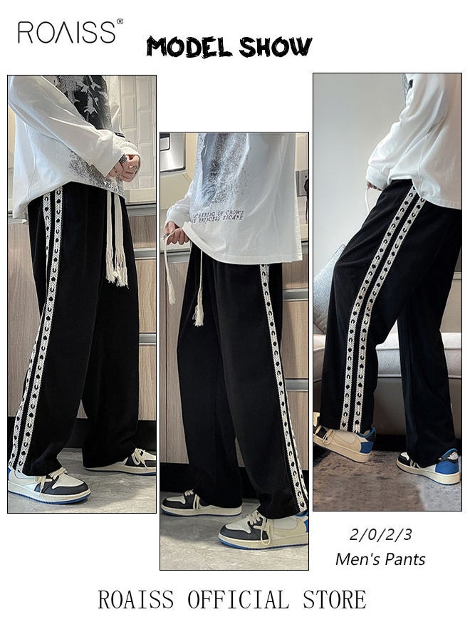 Student Sweatpants Side Ribbon Knit Straight and Loose Fit Casual Pants - pzsku/Z5E87D754D08D02871CA0Z/45/_/1680835467/7b23aa7f-d67f-4b73-bbc8-b429b605d79f