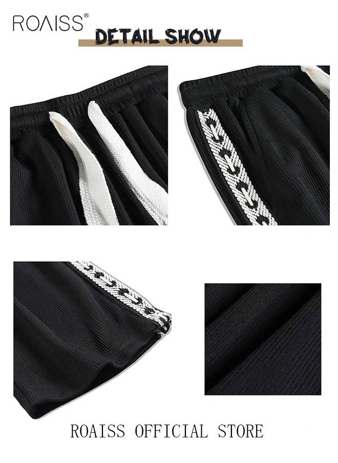 Student Sweatpants Side Ribbon Knit Straight and Loose Fit Casual Pants - pzsku/Z5E87D754D08D02871CA0Z/45/_/1680835469/ef86c4d2-34d6-4785-9297-61a917100fb3